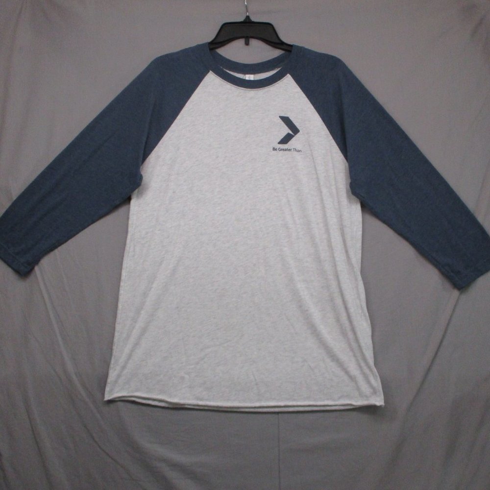 Capital One Raglan Quarter Sleeve Blue‎ & Gray Women Size | L